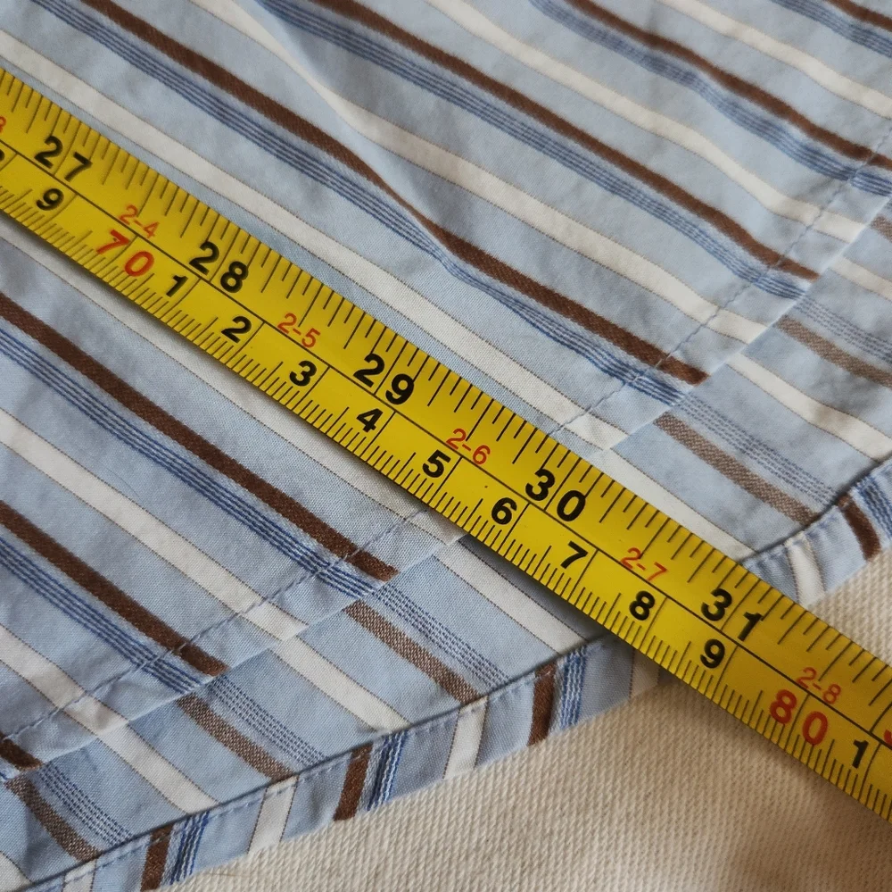 Banana Republic Men’s Button Down Shirt Large Blue Brown Stripe 16–16.5